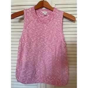 J.Crew Pink Space Dye Sleeveless Sweater Tank Top BQ694 Womens Small S